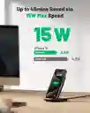 Cargador Inalámbrico, Estación De Carga Inalámbrica Rápida Con Certificación Qi De 15 W Con Luz Adaptativa Compatible Con Iphone 16 15 14 13 Pro Xs 8 Plus Samsung Galaxy S25 S24 S23 S22 S21 Plus Ultranote 20