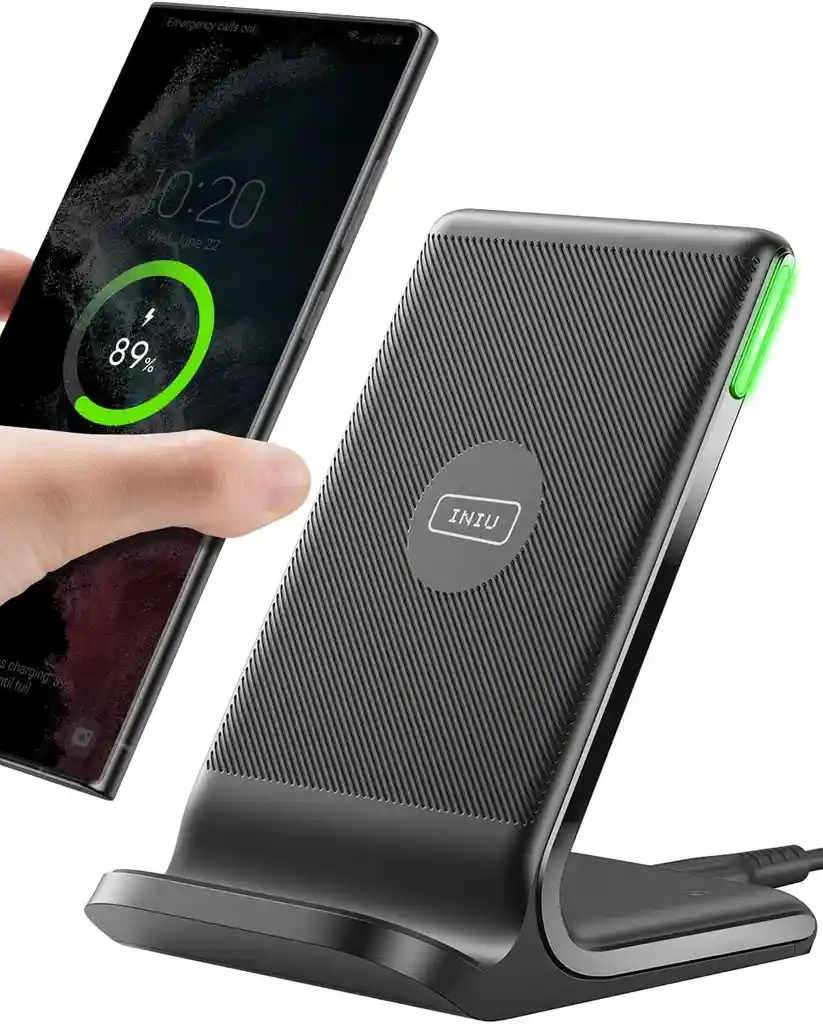 Cargador Inalámbrico, Estación De Carga Inalámbrica Rápida Con Certificación Qi De 15 W Con Luz Adaptativa Compatible Con Iphone 16 15 14 13 Pro Xs 8 Plus Samsung Galaxy S25 S24 S23 S22 S21 Plus Ultranote 20