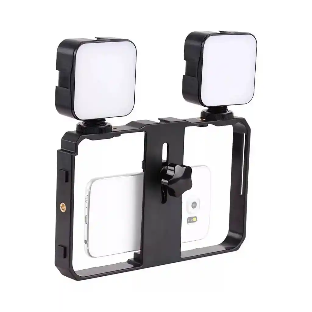 Trípode Soporte Celular Con 2 Luces Led Para Grabar Videos