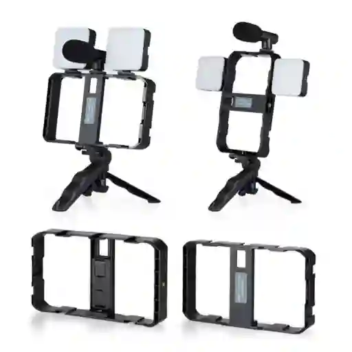 Trípode Soporte Celular Con 2 Luces Led Para Grabar Videos