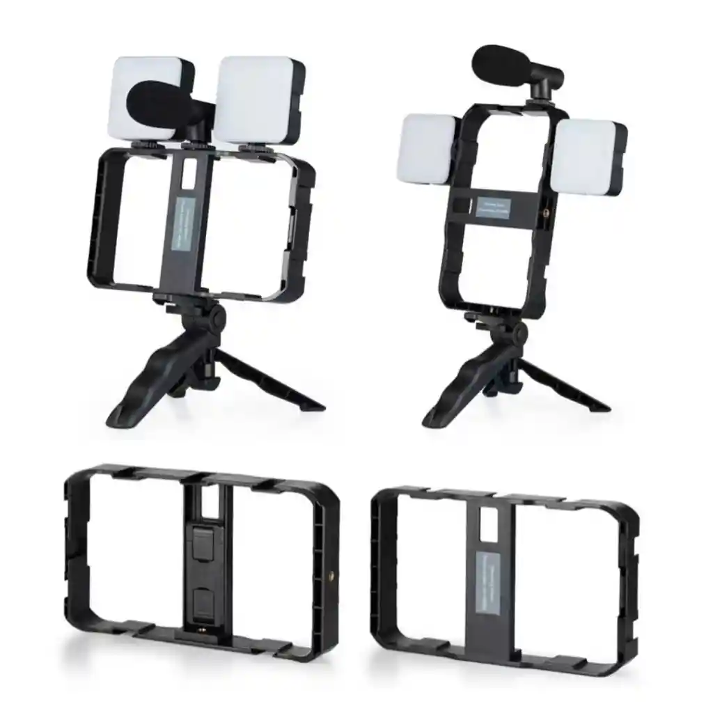 Trípode Soporte Celular Con 2 Luces Led Para Grabar Videos