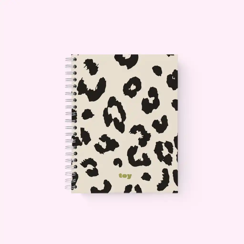 Notebook Animal Print Verde Cuadriculado
