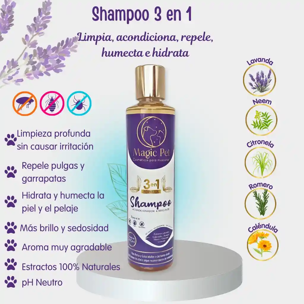 Shampoo 3 En 1 🐶 🐱