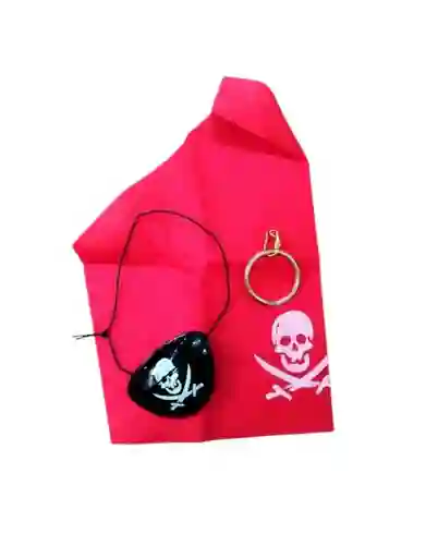 Juego Parche Y Pañoleta Pirata Para Niño Halloween Hora Loca Carnaval