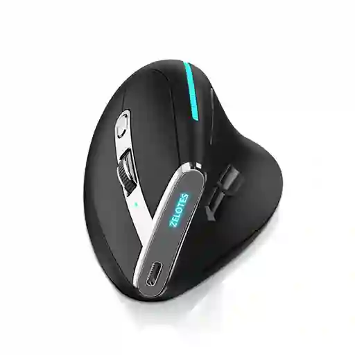 Mouse Ergonómico Inalambrico Zelotes F36 Recargable Rgb