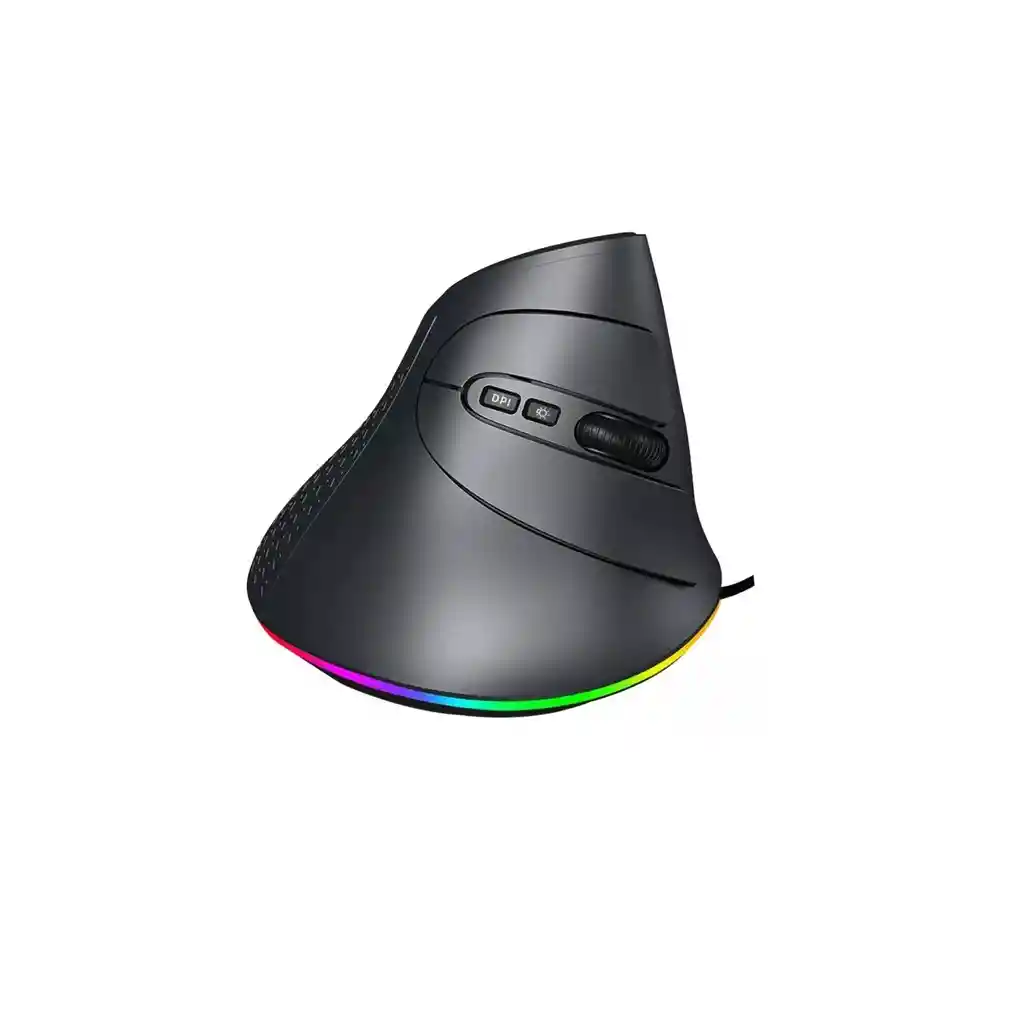 Mouse Vertical Ergonomico Gamer Rgb 7 Botones 7200 Dpi