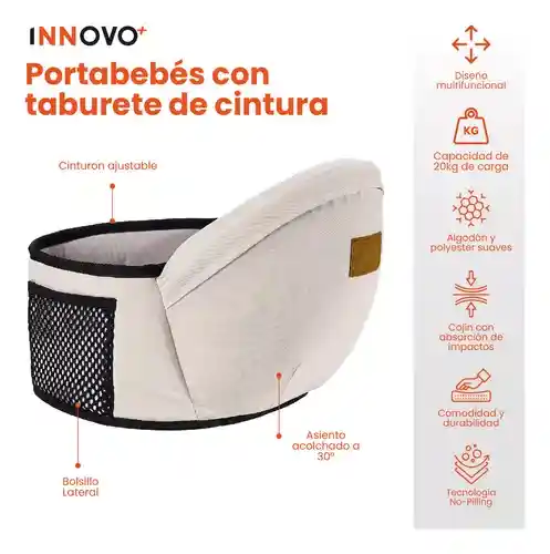 Cargador Canguro De Cintura Ergonómico Para Bebes 0 A 4 Años