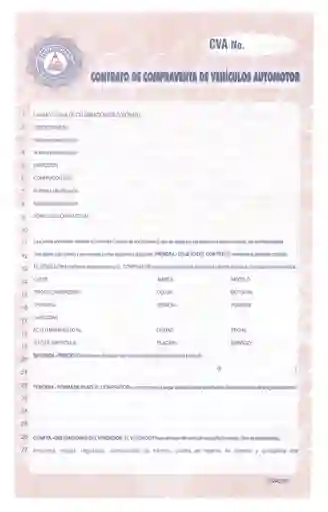 Contrato De Compraventa Vehiculo Sencillo