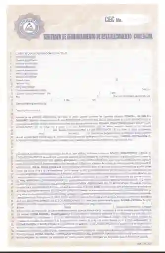 Contrato De Arrendamiento Establecimiento Comercial Sencillo