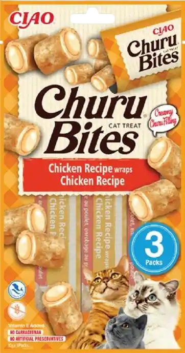 Churu Bites Cat Pollo Relleno Pollo 3 Unidades