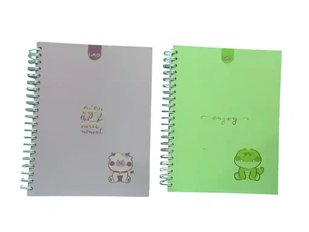 Cuaderno Lukis Cuadriculado 7 Materias Argollado Para Mujer Con Diseño De Animales