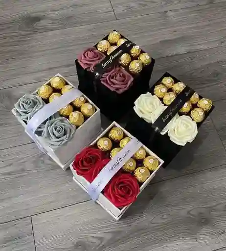 Caja De Rosas Y Ferreros