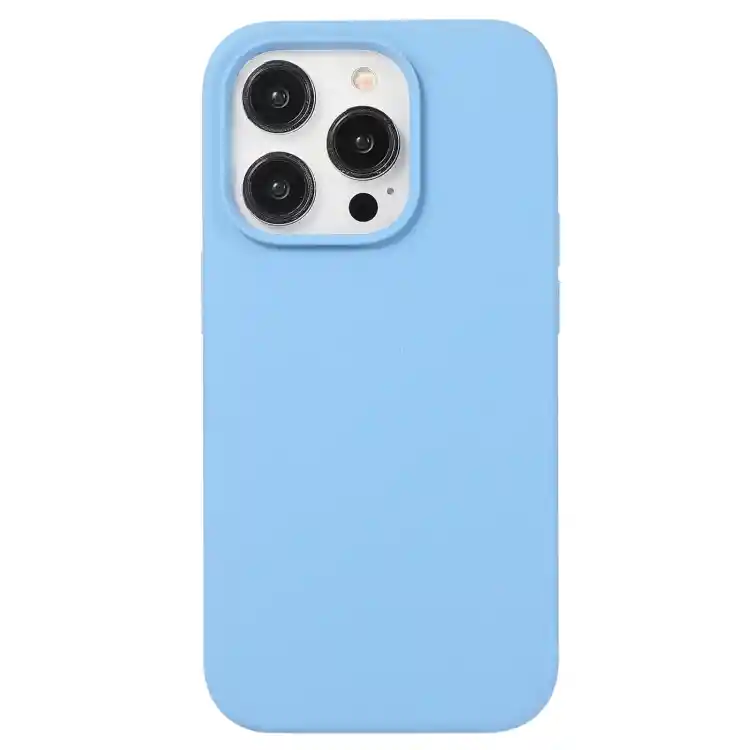 Funda De Silicona Líquida Para Iphone 14 Pro Max (azul Celeste)