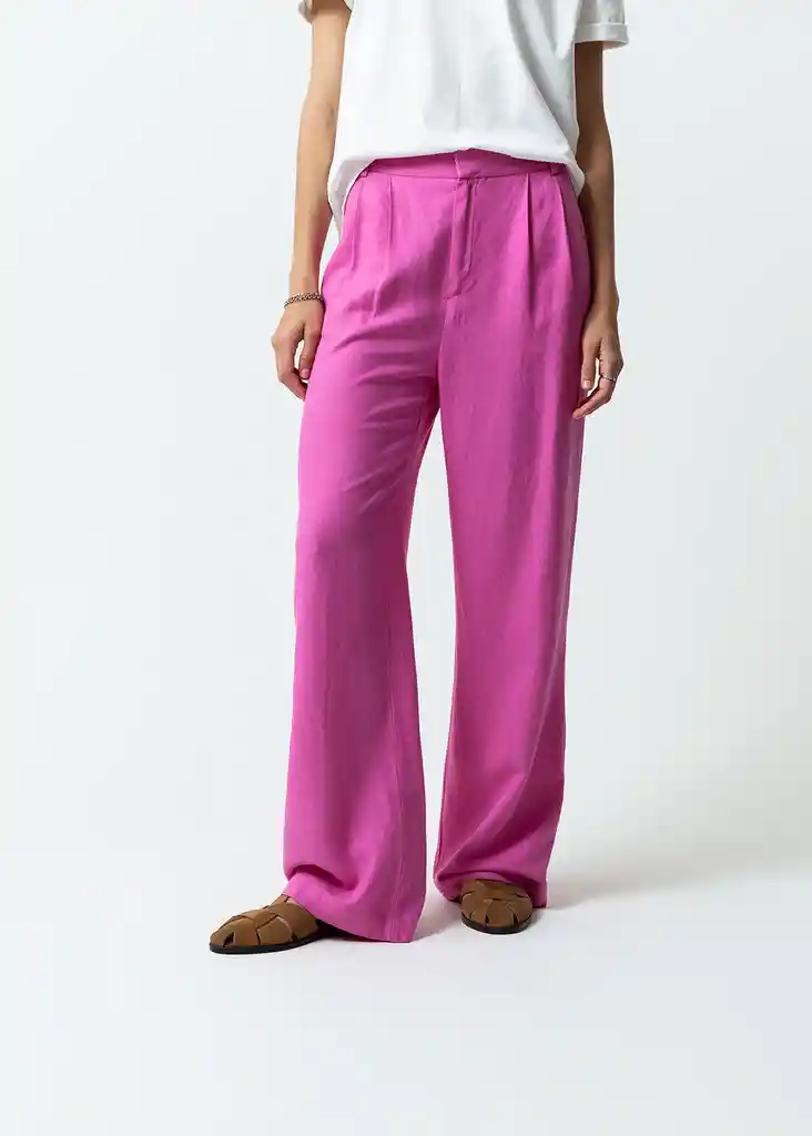 Pantalón Lottie Mujer Rosa Primavera Talla 12 439f347 Naf Naf