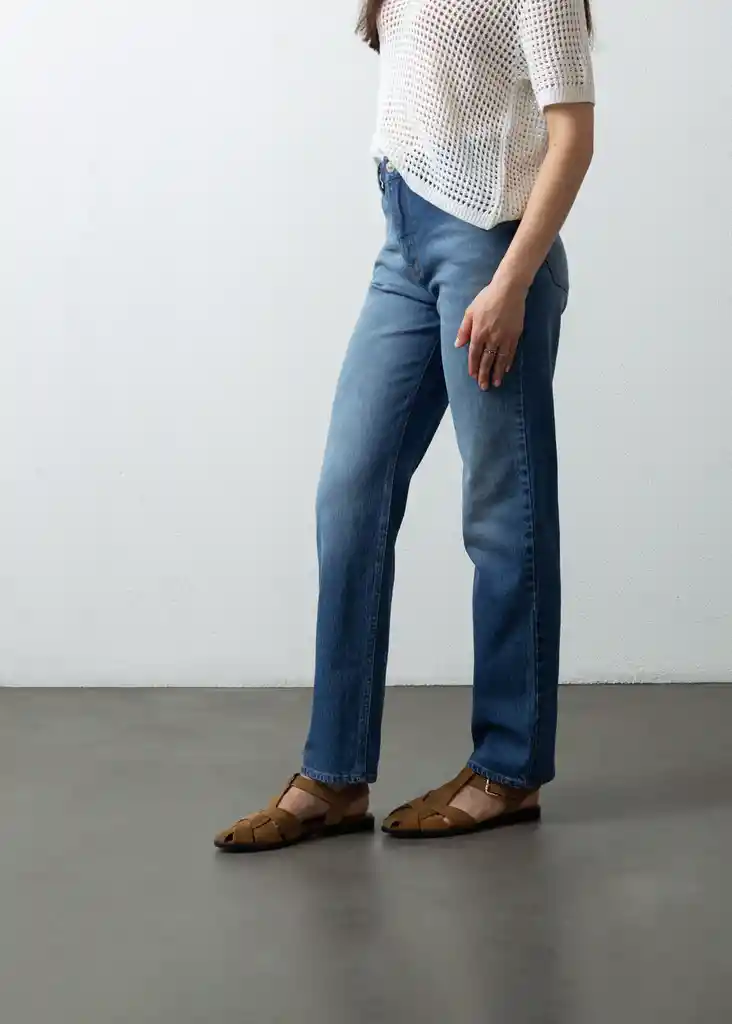 Jean Cannie Mujer Azul Índigo Medio Talla 14 499f345 Naf Naf