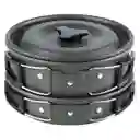 Set Cocina Camping Porta Comidas Olla Sarten Menaje