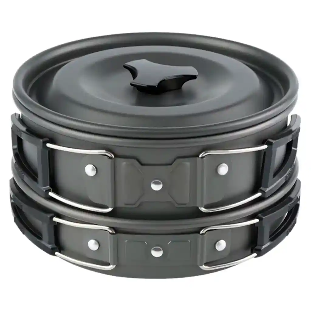 Set Cocina Camping Porta Comidas Olla Sarten Menaje