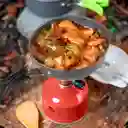 Set Cocina Camping Porta Comidas Olla Sarten Menaje