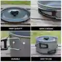 Set Cocina Camping Porta Comidas Olla Sarten Menaje