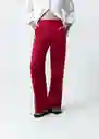 Pantalón Flora Mujer Rojo Rio Oscuro Talla 10 039f350 Naf Naf