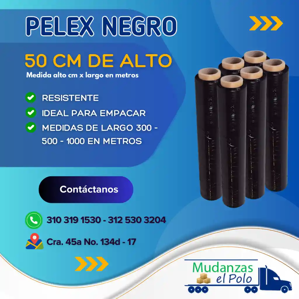 Vinipel Negro - 50 Cm Alto X 1000 Mts Largo