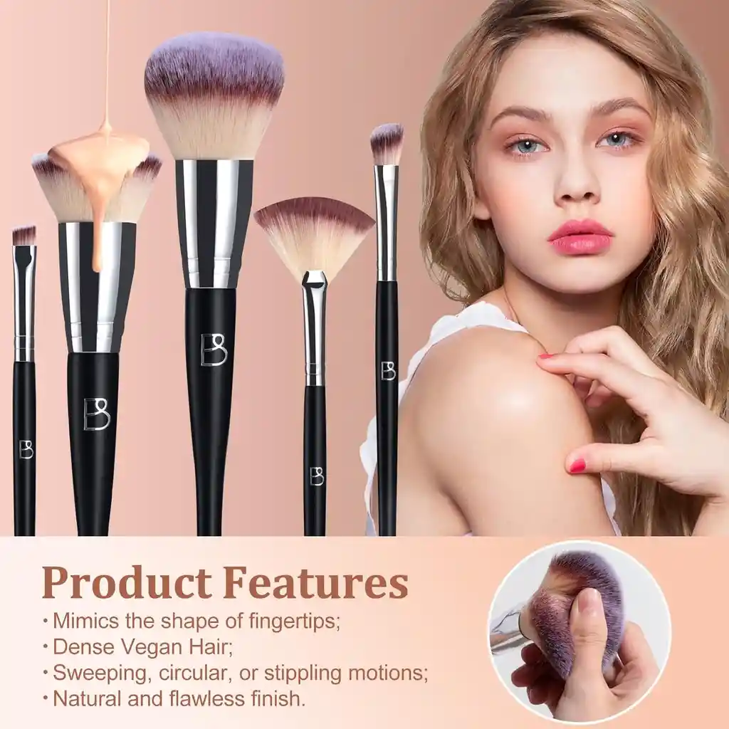 Brochas De Maquillaje Bs-mall Profesional 27 Piezas