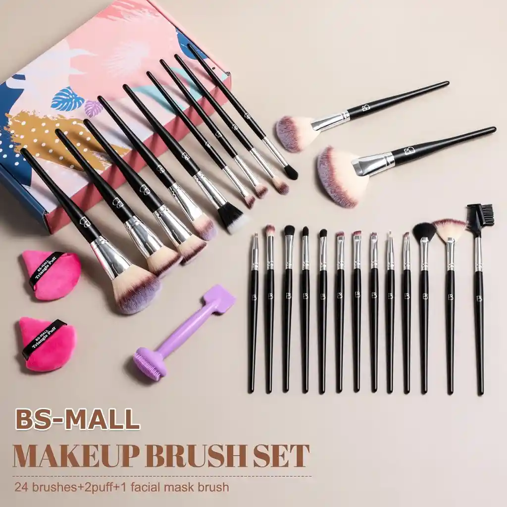 Brochas De Maquillaje Bs-mall Profesional 27 Piezas