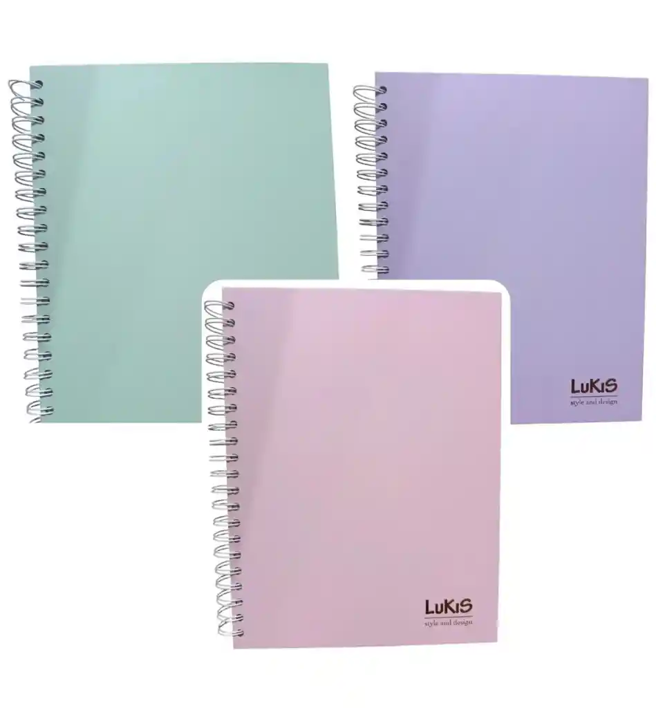 Cuaderno Cuadriculado 7 Materias Argollado Grande Para Dama Marca Lukis