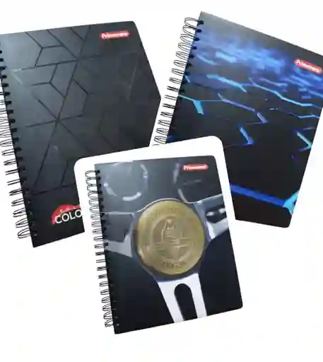 Cuaderno Cuadriculado 7 Materias Argollado Grande Para Hombre Marca Primavera