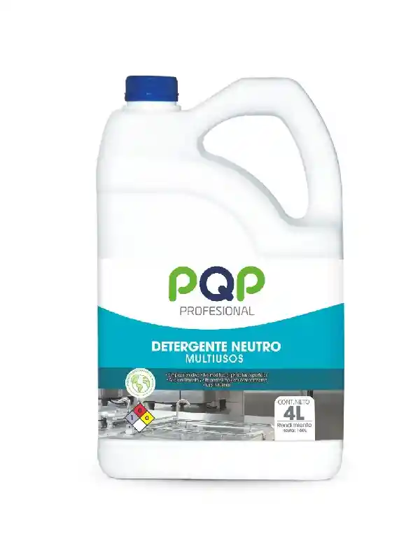 Detergente Liquido Neutro Pqp Profesional 4 L		