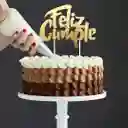 Vela Feliz Cumple Para Decoración Fiestas Dorado