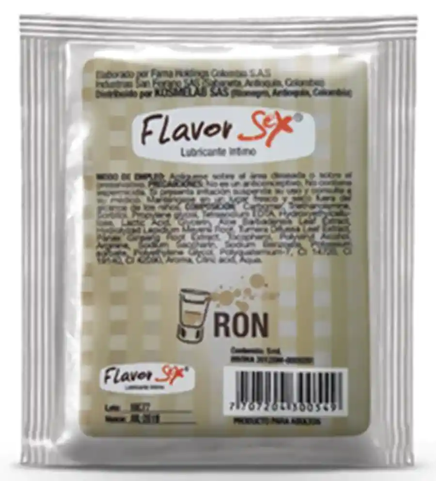 Lubricante Intimo Caliente Ron Sachet 5 G Flavor