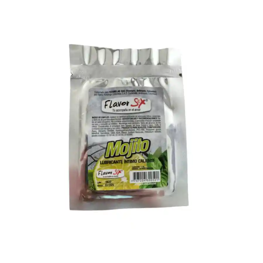 Lubricante Intimo Caliente Mojito Sachet 5 G Flavor