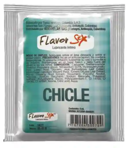 Lubricante Intimo Caliente Chicle Sachet 5 G Flavor