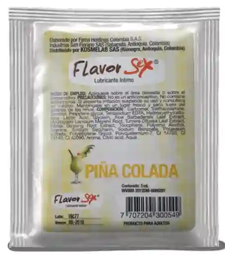 Lubricante Intimo Caliente Piña Colada Sachet 5 G Flavor