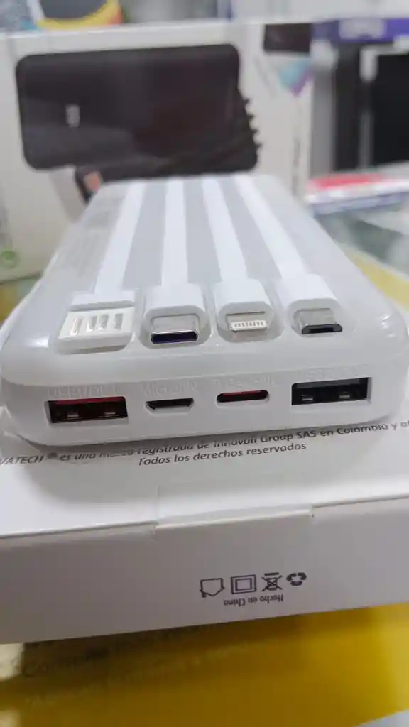 Power Bank Innovatech Android Iphone Microusb, Tipo C, Lightning 10000 Mah