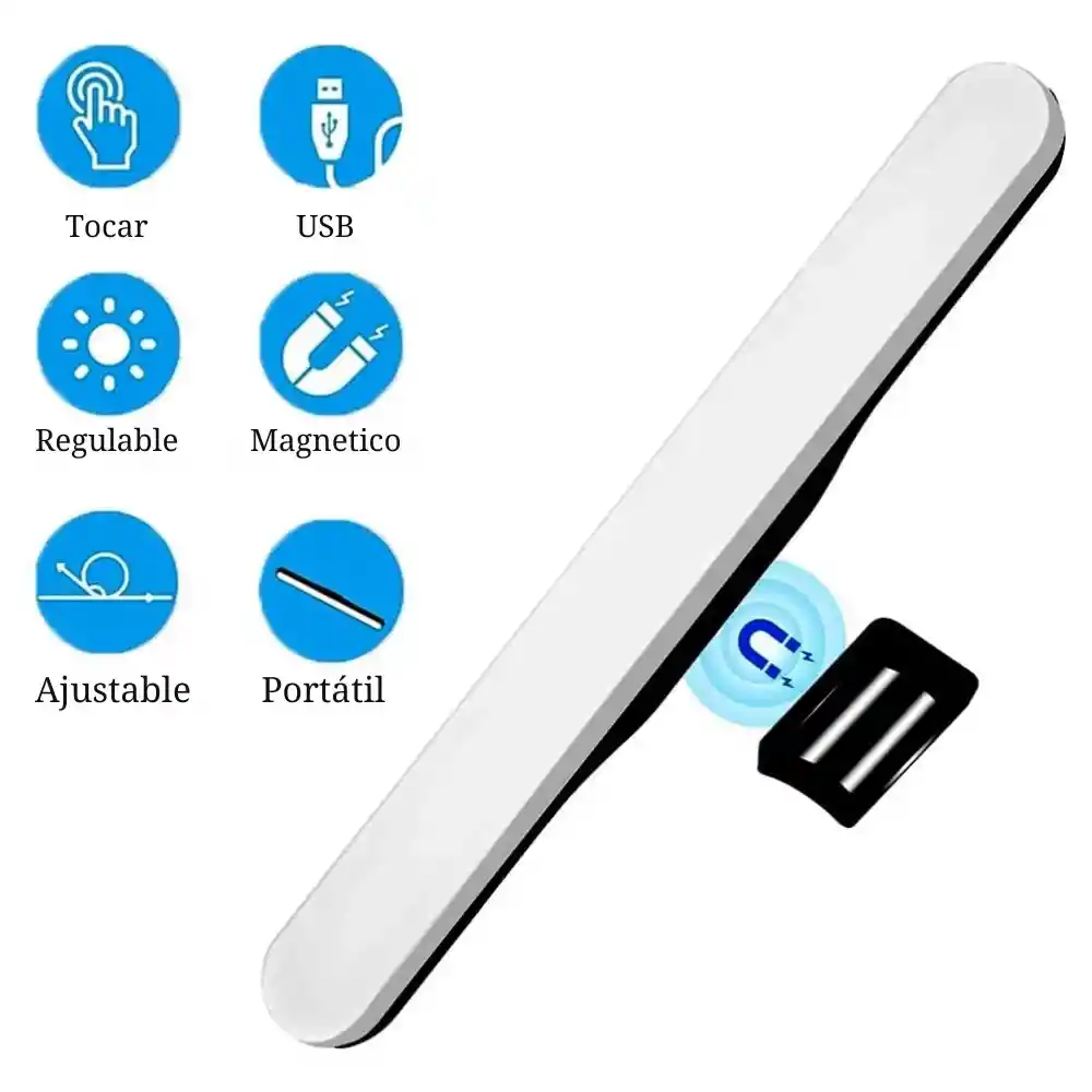 Barra Lampara De Luz Led Magnetica Recargable 3w