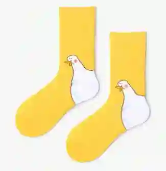 Regalo Calcetines Divertidos Animados Pato Amarillo