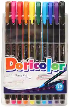Micropunta Doricolor X 10 Colores Surtidos
