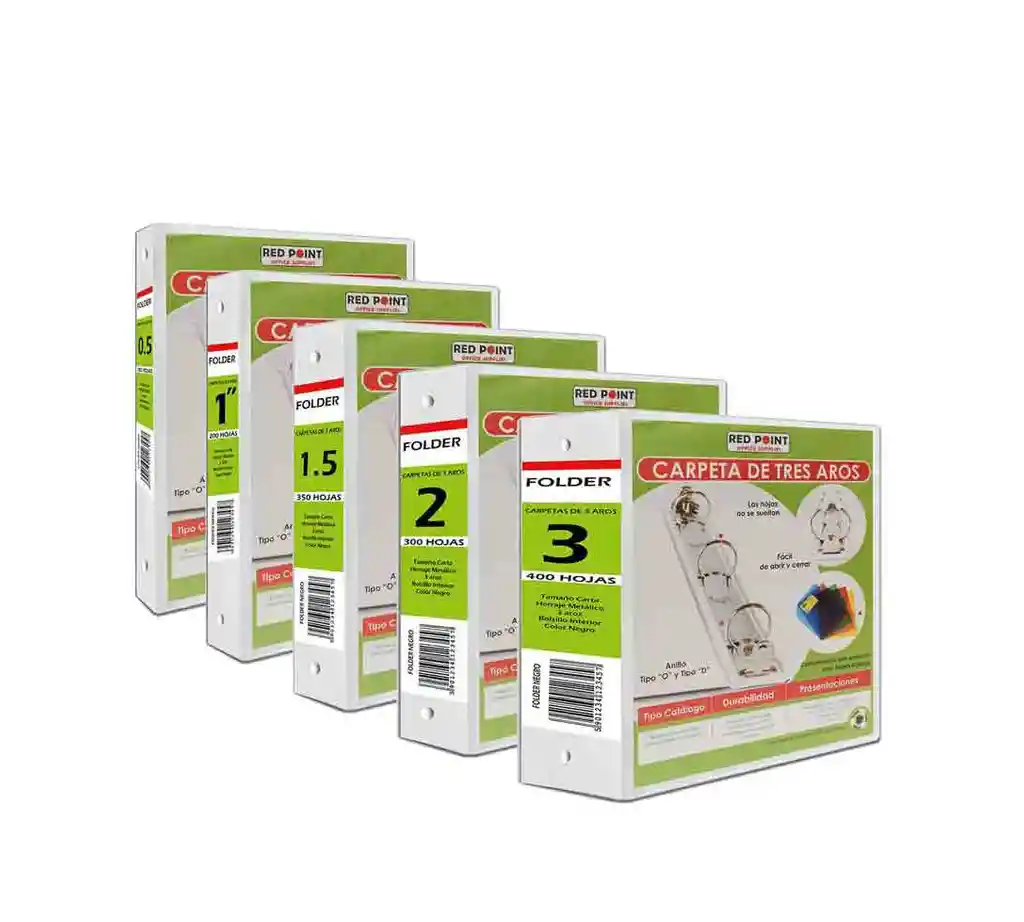 Folder Blanco 0,75" Pulgadas Carta