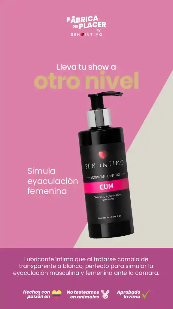 Lubricante Cum 250ml Sen Intimo