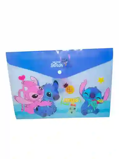 Carpeta De Stich Plastica Azul Claro