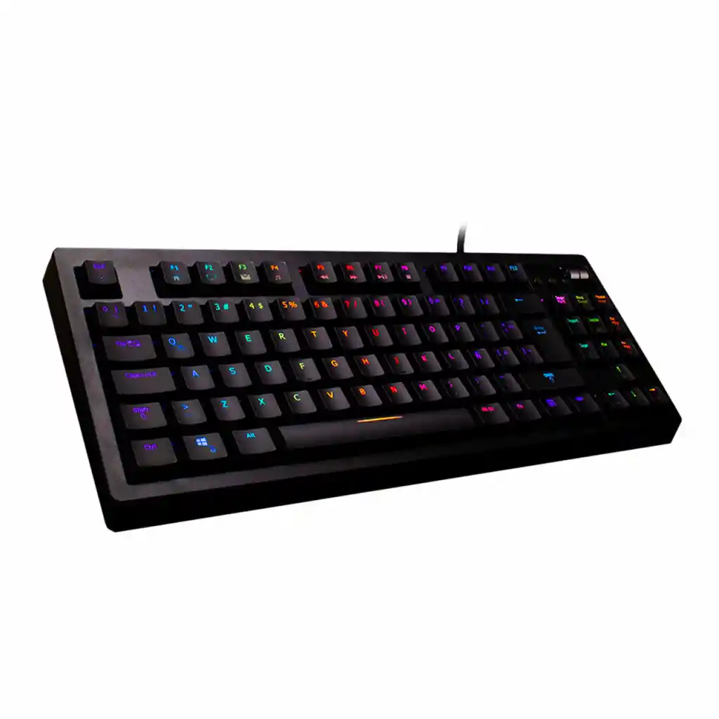 Teclado Gamer Vsg Quasar Mecanico Negro Tkl Rgb S/rojos C/controlador