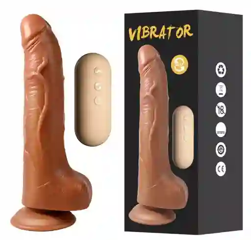 Vibrador Realista Giratorio Con Control Remoto Y Chupa Pila/usb