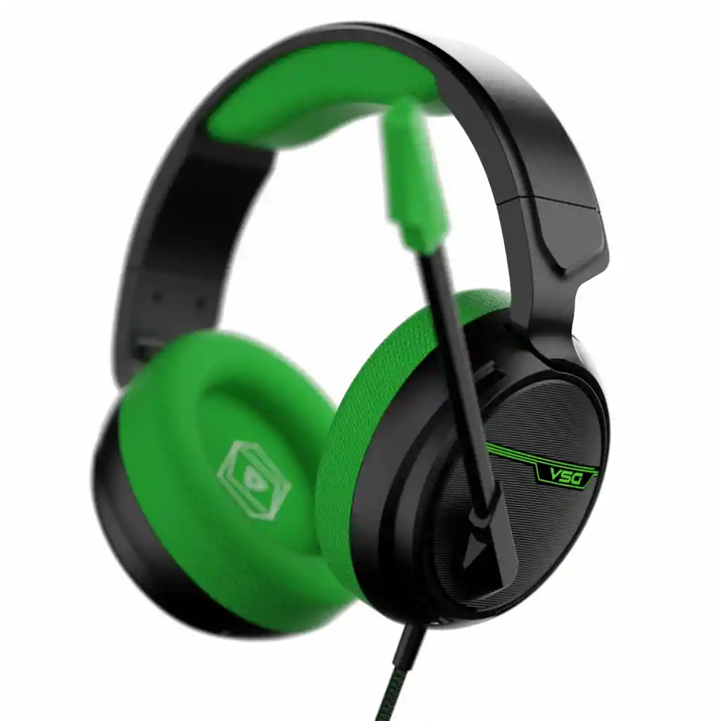 Diadema Gamer Vsg Pentagon Con Microfono C/controlador Verde