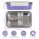 Lonchera Hermética Porta Alimentos Con 3 Compartimentos