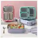 Lonchera Hermética Porta Alimentos Con 3 Compartimentos