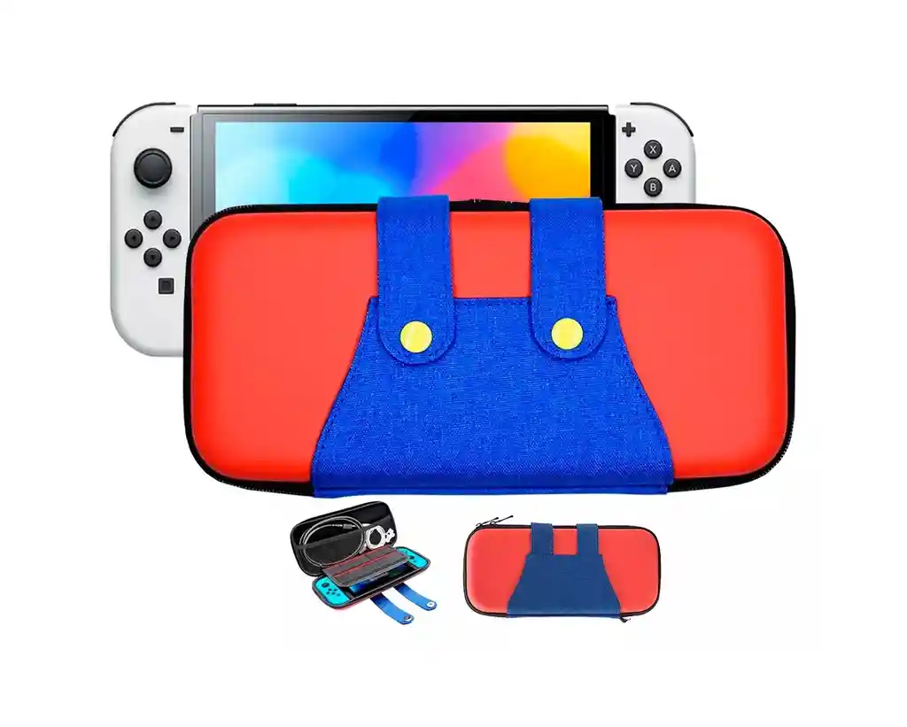 Estuche Protector Rígido Mario Overol Nintendo Switch Oled