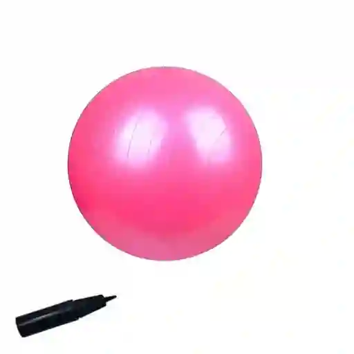 Pelota Yoga Antideslizante Rosa Con Inflador Incluido Adultos