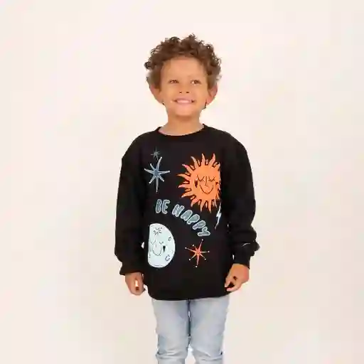 6 - 8 / Buzo Be Happy - Kids - Negro
